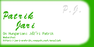 patrik jari business card